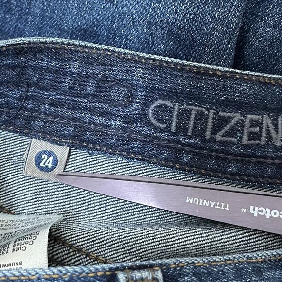 Citizens of Humanity Mandy High Waist Retro Slim Jeans Size 24 Blue Rolled Cuffs - Picture 8 of 10